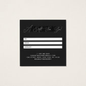 carte cadeau noire écriture typographique entrepri (Dos)