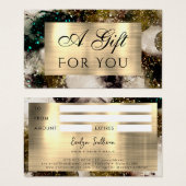 Carte cadeau Olive Emerald vert aquarelle (Devant & derrière)