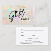 carte cadeau opale blanche (Devant / Derrière)