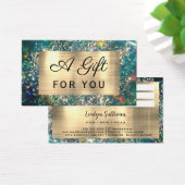 Carte cadeau opale turquoise parties scintillant o (Bureau)