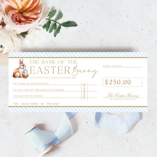 Carte cadeau Pale Blue Easter Check