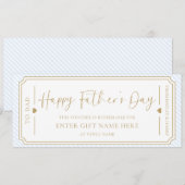 Carte cadeau Pale Blue Happy Fête des pères (Devant / Derrière)