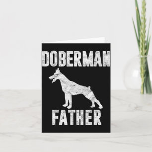 Carte Cadeau Papa Doberman Vintage Chien Papa Pinscher
