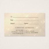 carte cadeau papillon (Dos)