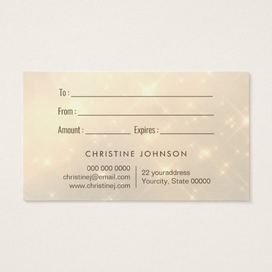 carte cadeau papillon (Dos)