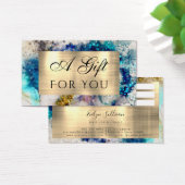 Carte cadeau parties scintillant or bleu argent (Bureau)