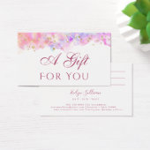 carte-cadeau parties scintillant pastel aquarelle (Bureau)