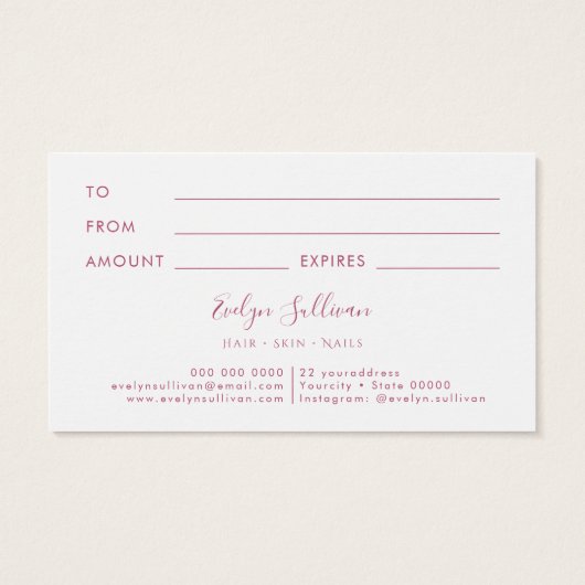 carte-cadeau parties scintillant pastel aquarelle (Dos)