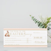 Carte cadeau Peach Easter Check (Debout devant)
