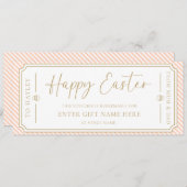 Carte cadeau Peach Happy Easter (Devant / Derrière)
