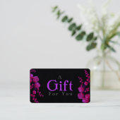 Carte Cadeau personnalisable Fuschia Fleur de Ceri (Debout devant)