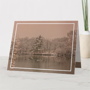 Carte Cadeau personnalisé de Noël hivernal vintage