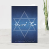 Carte Cadeau personnalisé Mazel Tov Bar Mitzvah Étoile b (Devant)
