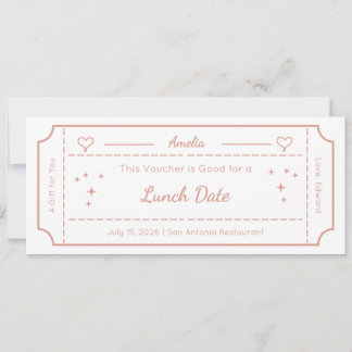 Carte Cadeau Personnalisée Date Déjeuner
