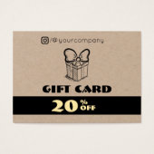 Carte cadeau personnalisée pour entreprise (Devant)