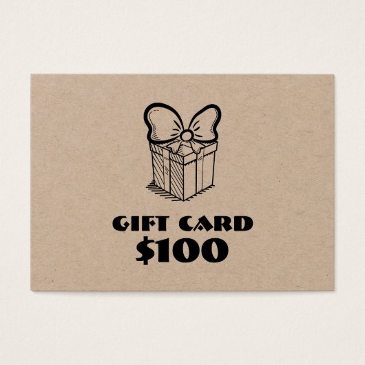 Carte cadeau personnalisée pour entreprise (Devant)