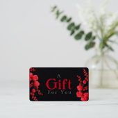 Carte cadeau personnalisée Red Cherry Blossom (Debout devant)