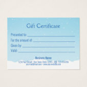 Carte cadeau Pingouin d'hiver mignonne (Dos)