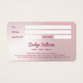 Carte cadeau Pink Agate Faux Foil (Dos)