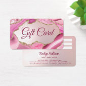Carte cadeau Pink Agate Faux Foil (Bureau)