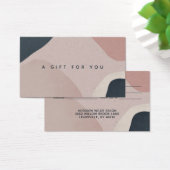 Carte cadeau Pink Navy Blue Modern Abstrait Shapes (Bureau)