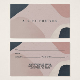 Carte cadeau Pink Navy Blue Modern Abstrait Shapes