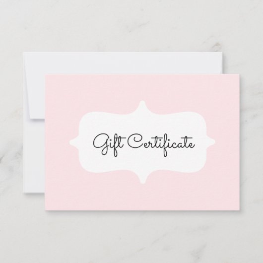 Carte cadeau Pink Simple (Devant)
