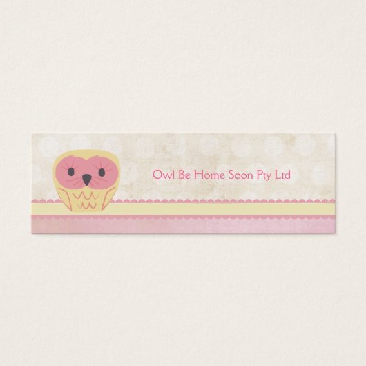 Carte cadeau Pink Vanilla Lemon Owl Business Favor (Devant)