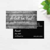 Carte Cadeau Planqué noir et blanc (Bureau)