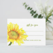 Carte cadeau pour affaires de Tournesol mignonne (Debout devant)