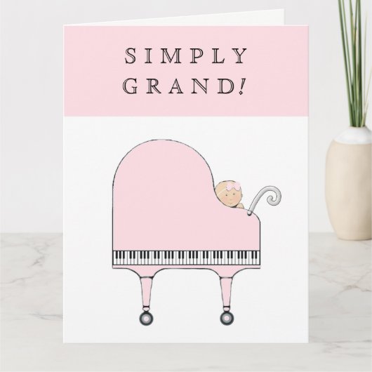 Carte Cadeau pour Bébé Fille (Devant)