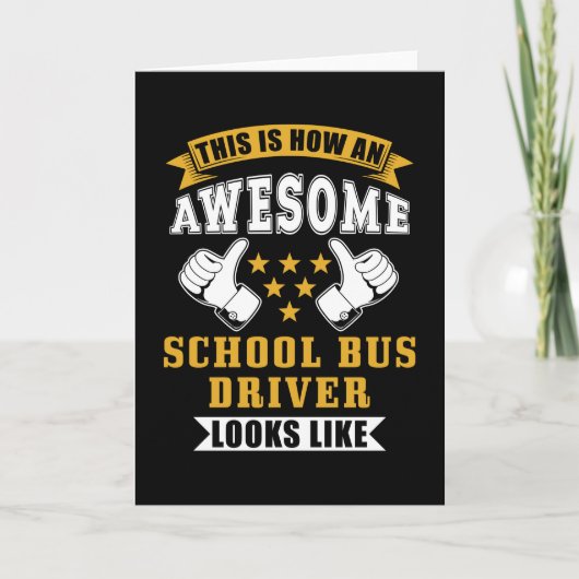 Carte Cadeau pour chauffeur de bus scolaire (Devant)