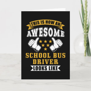 Carte Cadeau pour chauffeur de bus scolaire