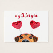 Carte cadeau pour chien de la Saint-Valentin fun c (Devant)