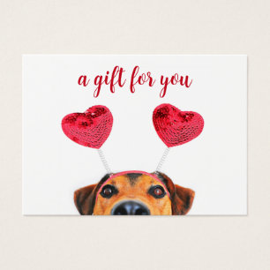 Carte cadeau pour chien de la Saint-Valentin fun c