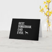 Carte Cadeau pour chien | Meilleur. Doberman. Papa. Jama (Fleur jaune)