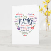 Carte Cadeau pour enseignant (Fleur jaune)