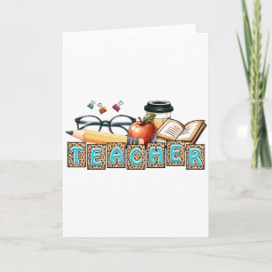 Carte Cadeau pour Enseignant Crayon Enseignant