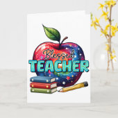 Carte Cadeau pour Enseignant | Enseignant Bienheureux (Fleur jaune)