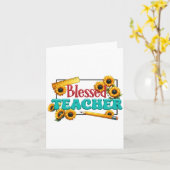 Carte Cadeau pour Enseignant | Enseignant Bienheureux (Fleur jaune)