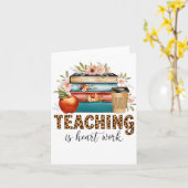 Carte Cadeau pour Enseignant | Enseigner est une Affaire (Fleur jaune)