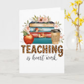 Carte Cadeau pour Enseignant | Enseigner est une Affaire (Fleur jaune)