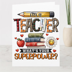 Carte Cadeau pour Enseignant Je Suis Un Enseignant