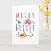 Carte Cadeau pour Enseignant | Joyeux Enseignant Élèves (Fleur jaune)