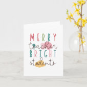 Carte Cadeau pour Enseignant | Joyeux Enseignant Élèves (Fleur jaune)
