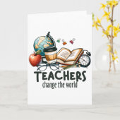 Carte Cadeau pour Enseignant | Les Enseignants Changent (Fleur jaune)