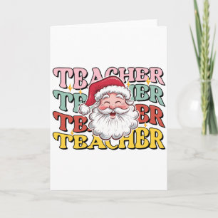 Carte Cadeau pour Enseignant Père Noël Enseignant
