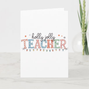 Carte Cadeau pour Enseignant Prof Joliment Noël