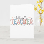 Carte Cadeau pour Enseignant | Prof Joliment Noël (Fleur jaune)