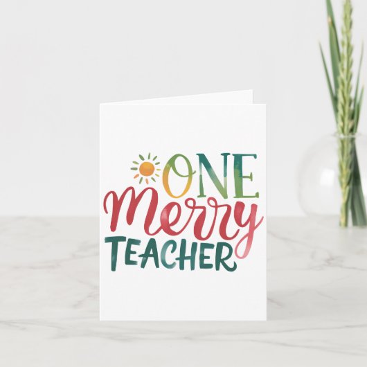 Carte Cadeau pour Enseignant | Un Enseignant Joyeux (Devant)